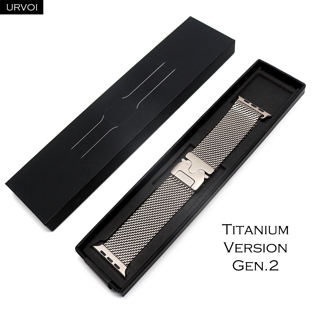 Mesh Coil Strip - URVOI チタン製 ミラネーゼループ Apple Watch Ultra