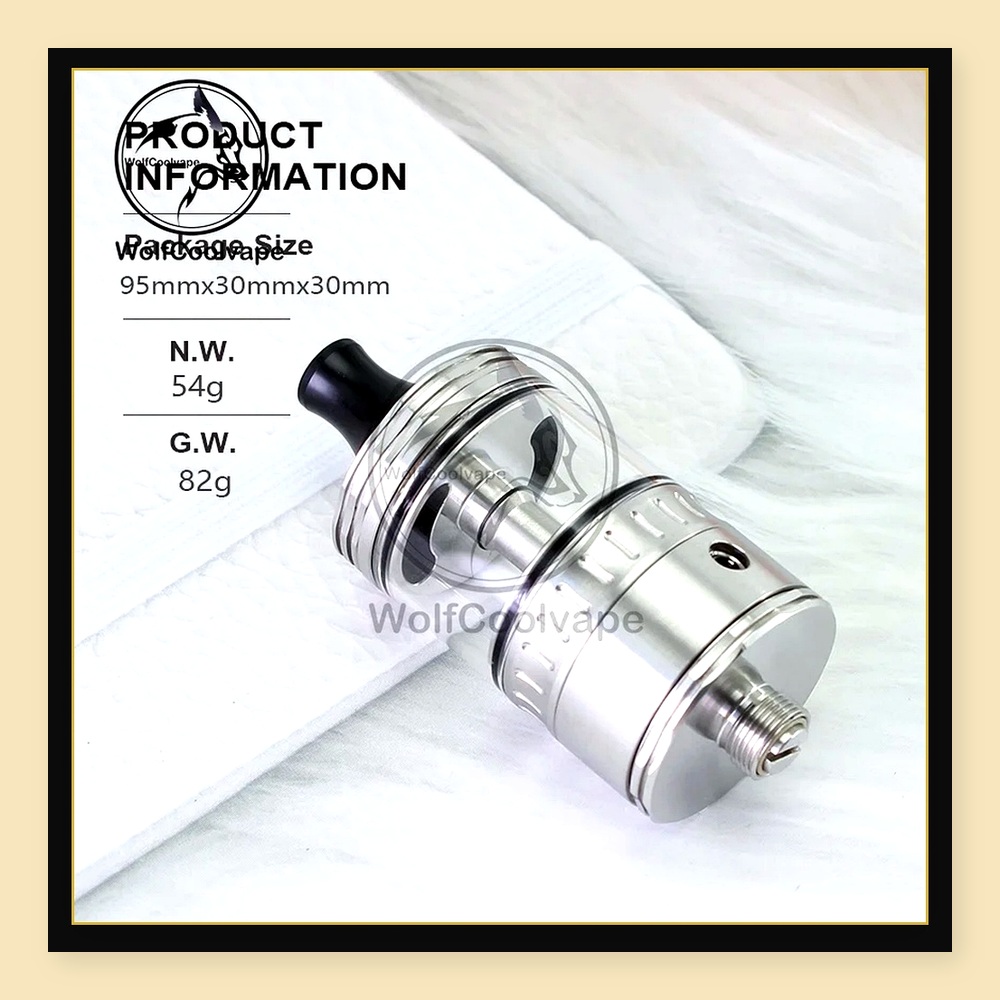 Wolfcoolvape NOLA RTA 22mm リビル - Vaping Air のレビューと価格